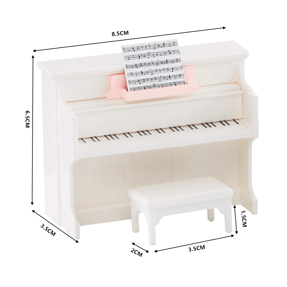 2022 New Forest Family Musical Instrument Set 1/12 Dollhouse Musicals Model Includes Piano Accessory For Mini Music Room Girl