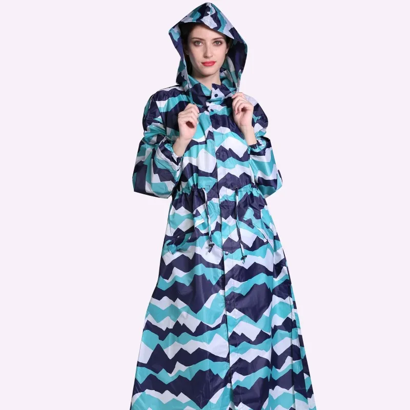 Long Travel portable Raincoat Women Ponchos Waterproof Pullover Women\'s Breathable Rain Coat