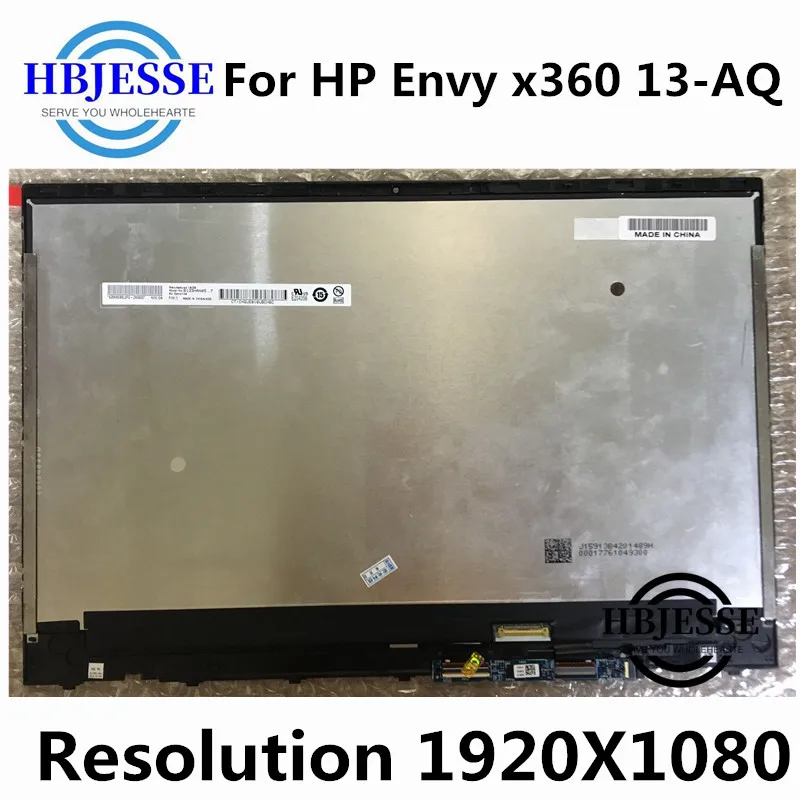 Kit de Reposição de Tela Lcd Touch Original de 13.3 Ips Fhd com Moldura de 30 Pinos 1920×1080 Painel Digitalizador de Alta Qualidade para hp Envy X360 13-aq