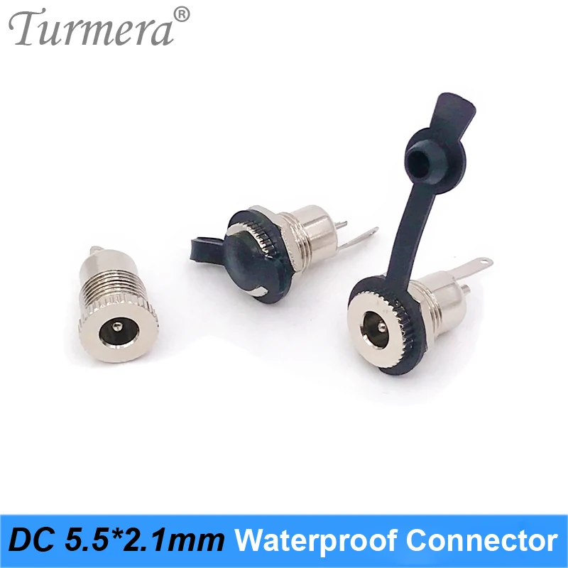 Battery Connector DC Power Jack Socket Female Connector DC 5.5 mm x 2.1mm DC 5.5*2.1 Waterproof for Screwdriver Battery Turmera