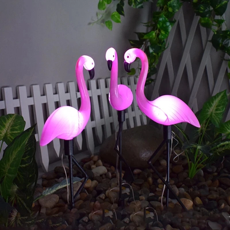 Flamingo Solar Led Light Outdoor Fence Light Courtyard Garden Solar Led Lamp Waterproof Outside Deco Solar Light