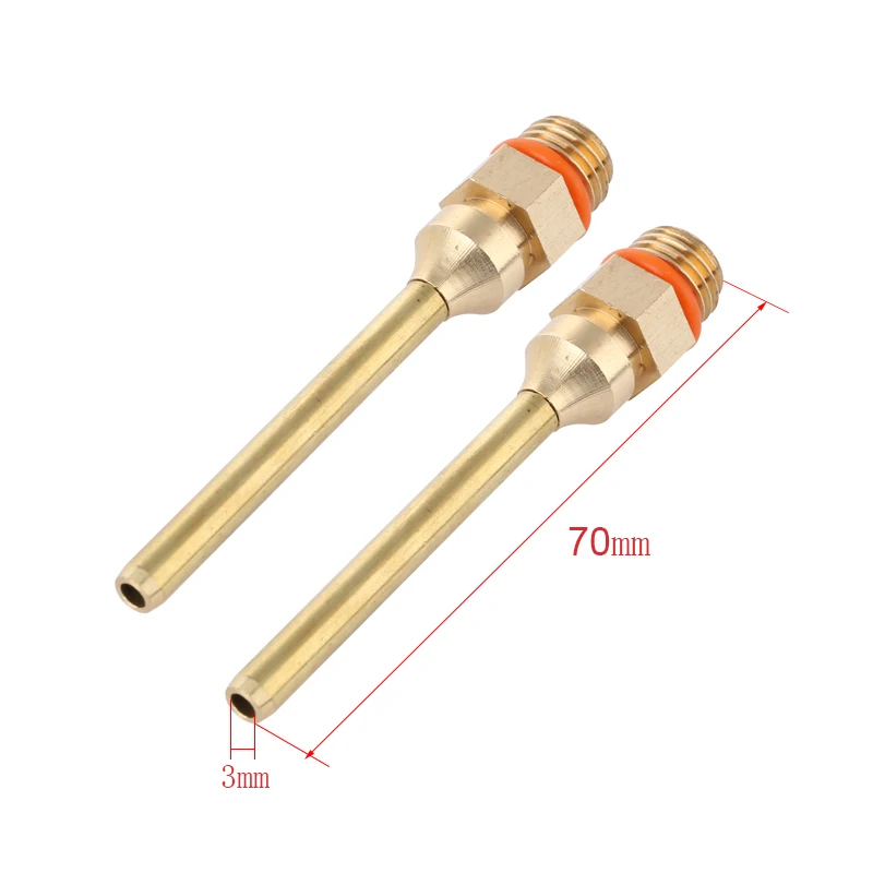 2 Pcs/HOT MELT Glue Gun Nozzle Tembaga Murni Small-Bore Panjang Pendek Besar 2.0X70 Mm 3.0X50 Mm 2.0X50 Mm Lem Aksesoris
