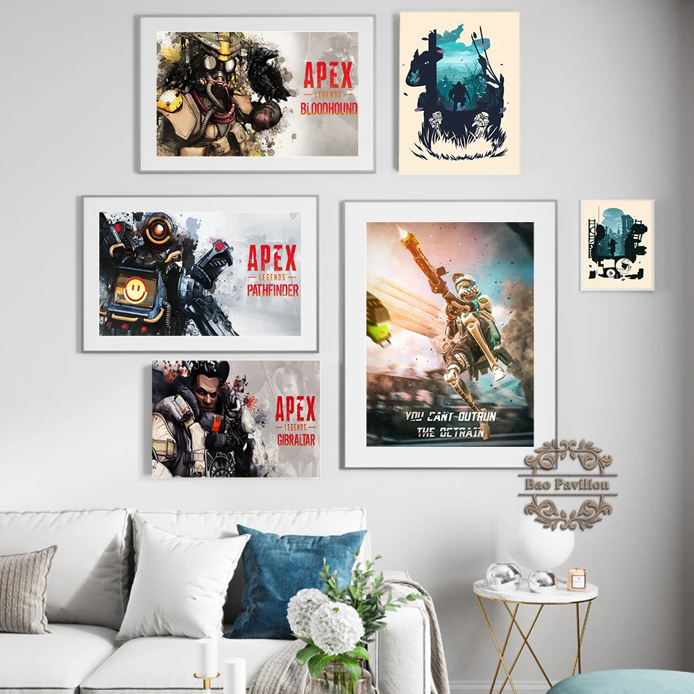 Apex Legends Video Game Character Watercolor Portrait Art Prints Poster Modern Wall Picture Canvas Painting Kids Room Home Decor