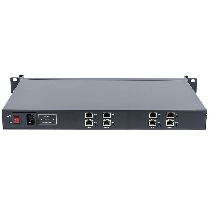 H.265 H.264 Video Streaming Decoder IPTV Transcoder 4CH IP to 4 IP Transcoder With HLS RTMP RTSP HTTP UDP Unicast/Multicast