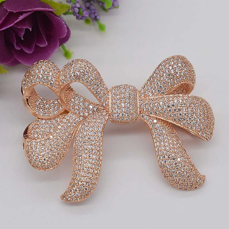 

High quality Golden plated Paved CZ Cubic Zirconia Necklace Pendant Clasp Jewelry Connector DIY Fine Jewellery Making