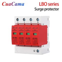 Protector contra sobretensiones AC SPD, dispositivo de protección contra rayos 4P 30KA ~ 60KA, módulo de interruptor, descargador doméstico de distribución de bajo voltaje, 1 unidad