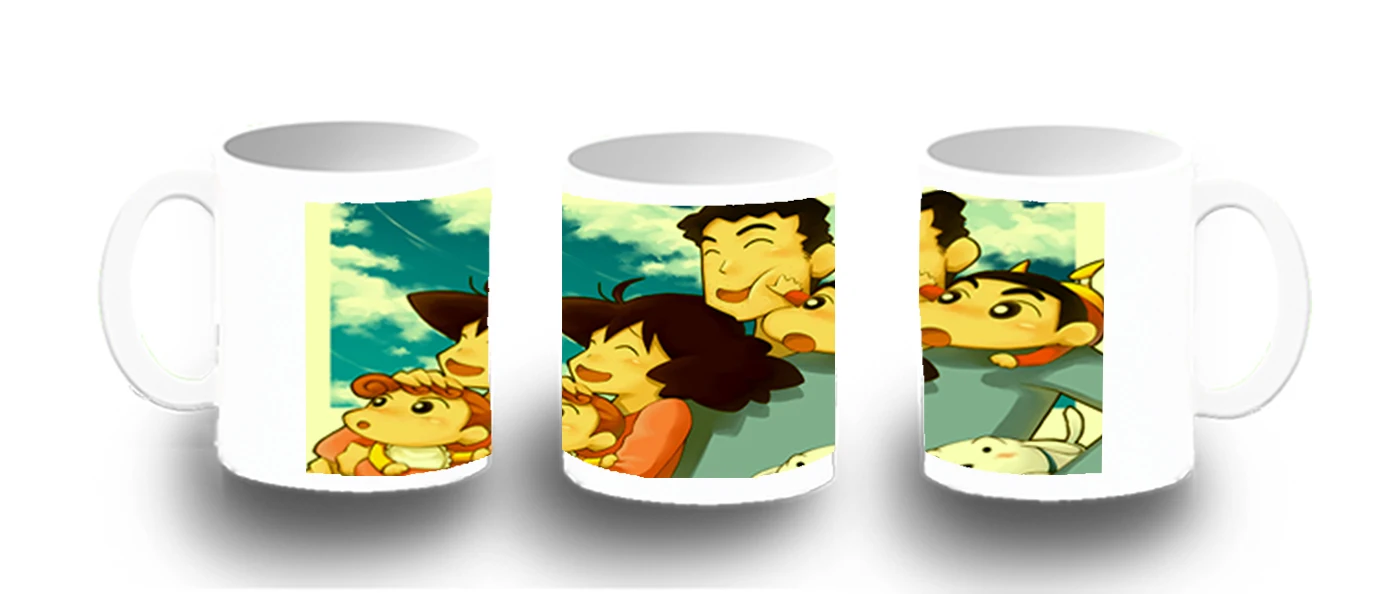 MERCHANDMANIA Cup photoluminescent SHINCHAN family MISAE HIROSHI shines darkness custom washable cafe gift