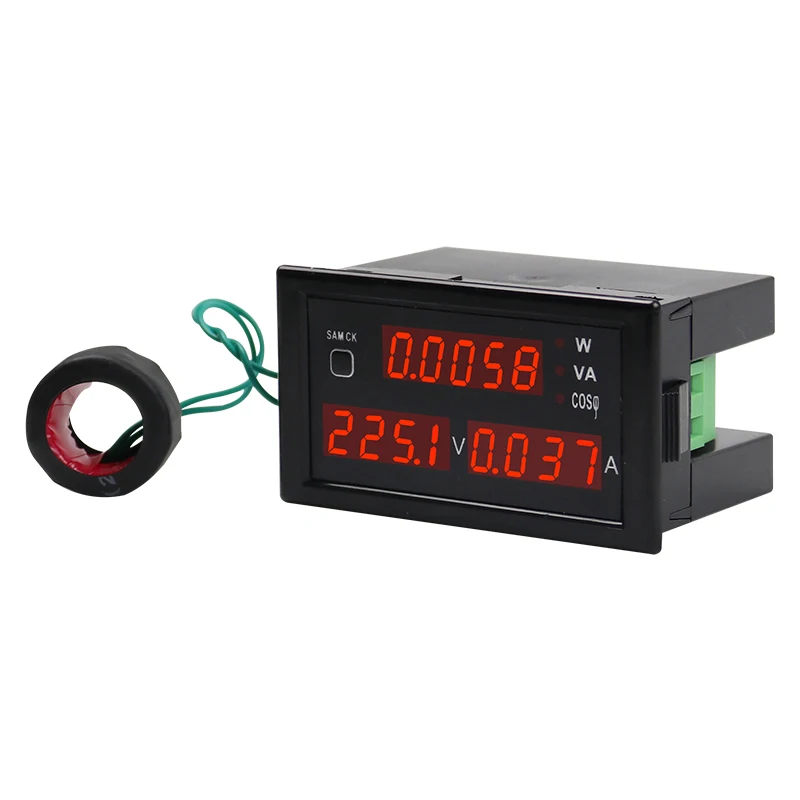 DL69-2048 Power Consumption Meter  AC Voltmeter Ammeter Voltage Current Meter AC200-450V  CT outside electrical VA meter