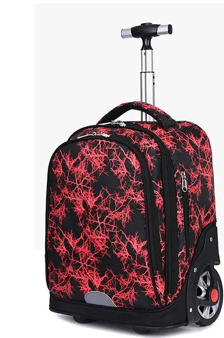 18 Inch School Trolley backpack for boys teenagers travel trolley bag On wheels Children wheeled backpack Rolling luggage Bag