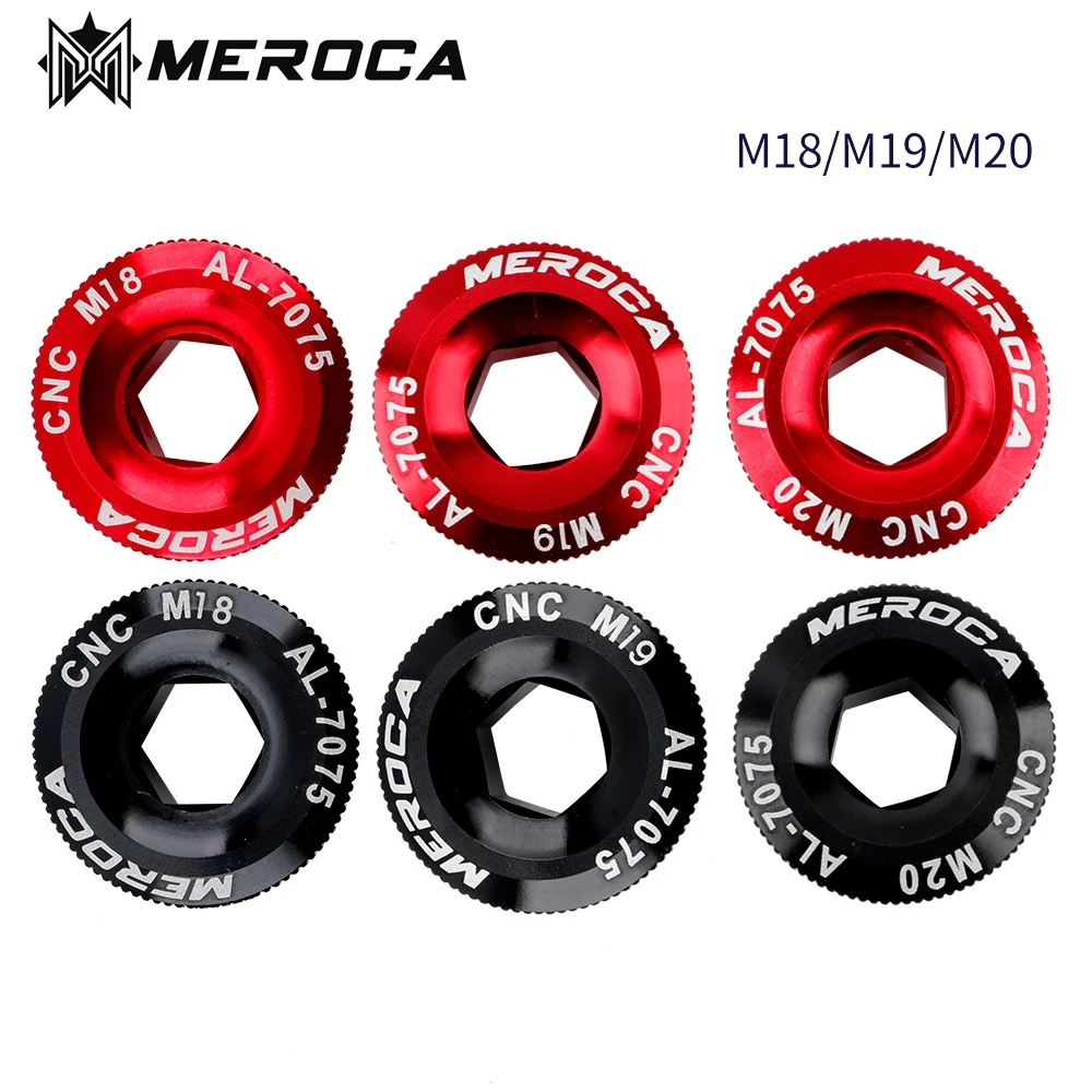 MEROCA Kurbel Schraube M18/M19/M20 Bolzen MTB Bike Abdeckung Schrauben Aluminium Legierung 4 Farben