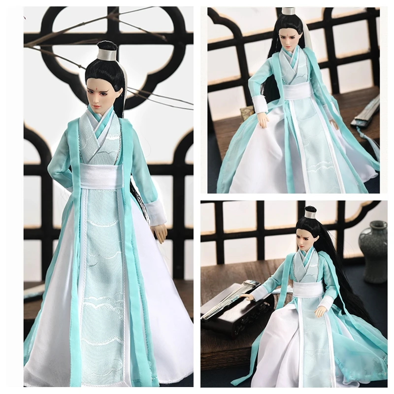 

OB27 Barbi 1/6 Scale Figure Doll 1/4 1/3 BJD Clothes Accessories Ancient Costume Blue Hanfu Samurai Suit For BJD/SD Strong uncle