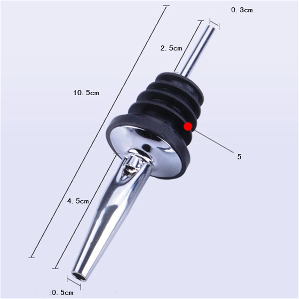 4pcs/set Wine Bottle Pourer Stopper Stainless Steel Various Wine Liquor Spirit Pourer Free Flow Spout Stopper Bar Accessory