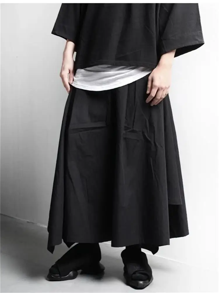 

Men's Pant Skirt Wide Leg Pants Spring And Autumn New Yamamoto Style Dark Casual Super Loose Large Size Pants