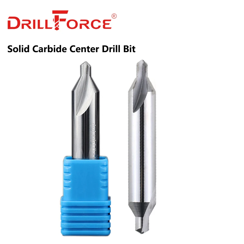 

Drillforce 1PC A1-A6 Solid Carbide Center Drill Bits Set, A Type Countersink Chamfer 60 Degree Tungsten Steel Hole Cutter Bit