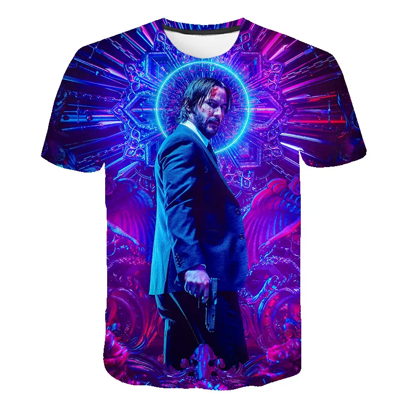 T-Shirt John Wick the Boogie Man Movie 3d print John Wick: Chapter 3 - Parabellum tshirt o-neck short Keanu Reeves Killer