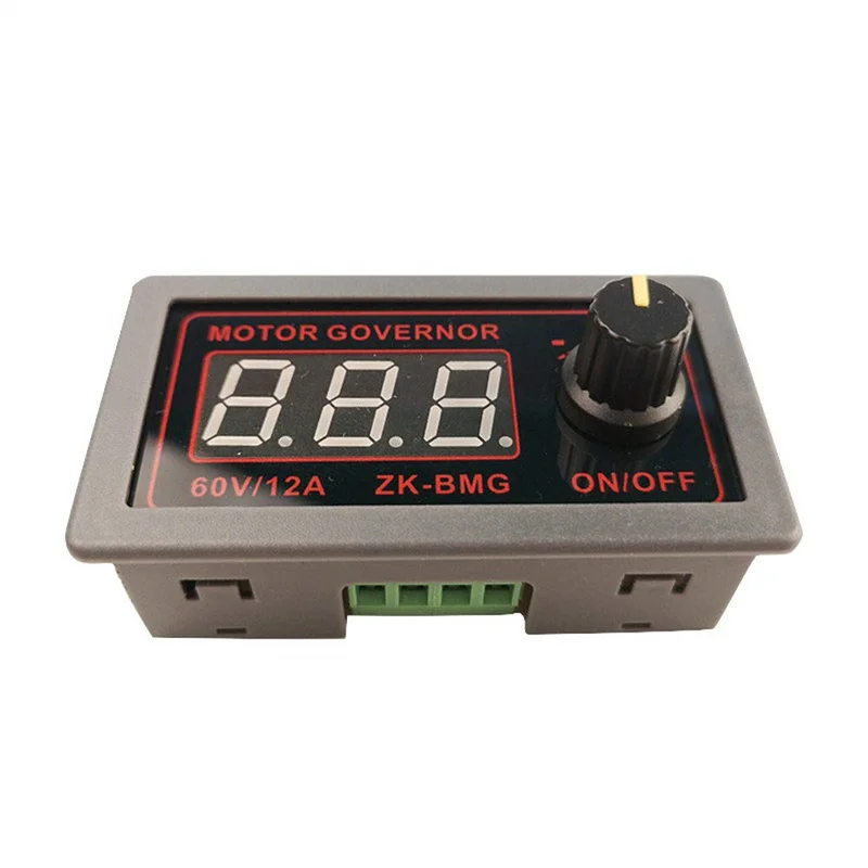 

DC 9-60V 12V 24V 36V 48V 12A DC Motor Controller PWM Adjustable Speed Digital Display Encoder Duty Ratio Frequency ZK-BMG