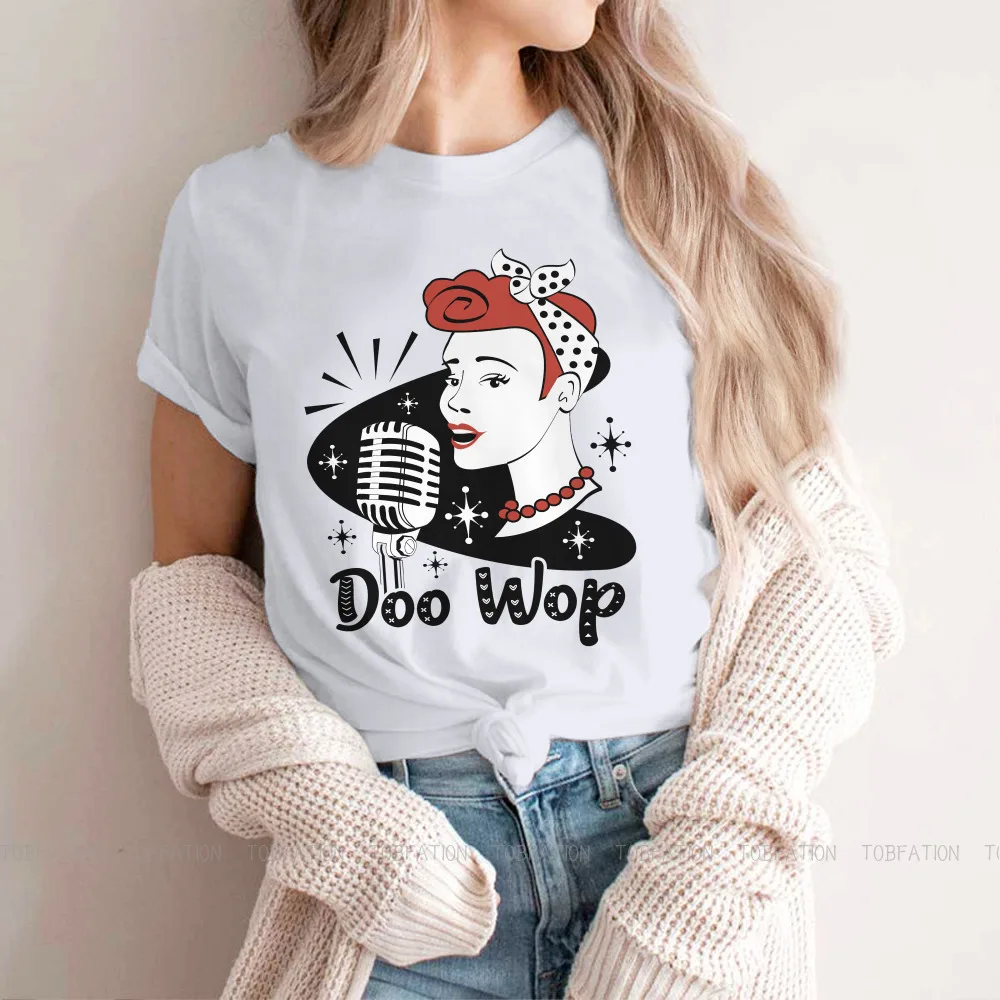 Doo Wop Vintage 50S Sok Hop Dance Party Vrouwen Tshirt Pin Up Girl Model Pop Art Meisjes Basic Tops vrouwelijke T-shirt Hipster Gift