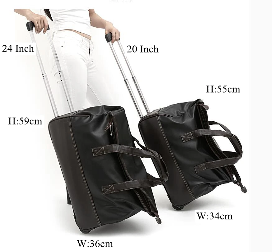 Imagem -04 - Mala de Viagem com Rodinhas para Mulheres e Homens Bolsa de Bagagem com 20 Espaços para Rodas com Cabine de Amortecimento para Viagem