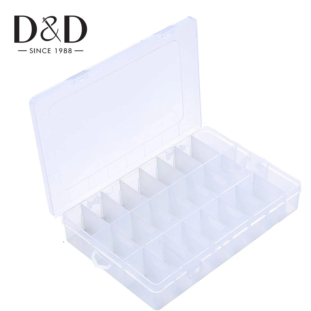

24 Grids Plastic Embroidery Floss Storage Box Cross Stitch Organizer Box For Floss Bobbins Storage Holder Sewing Tools