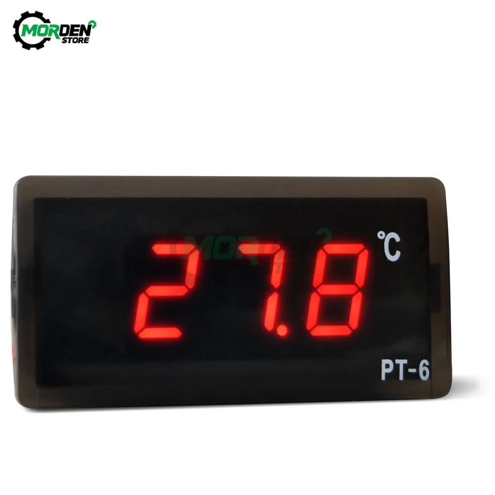 PT-6 Digital Car Thermometer Temperature Meter AC 220V Automotive Digital Thermometer with 2m NTC Sensor -40~110C