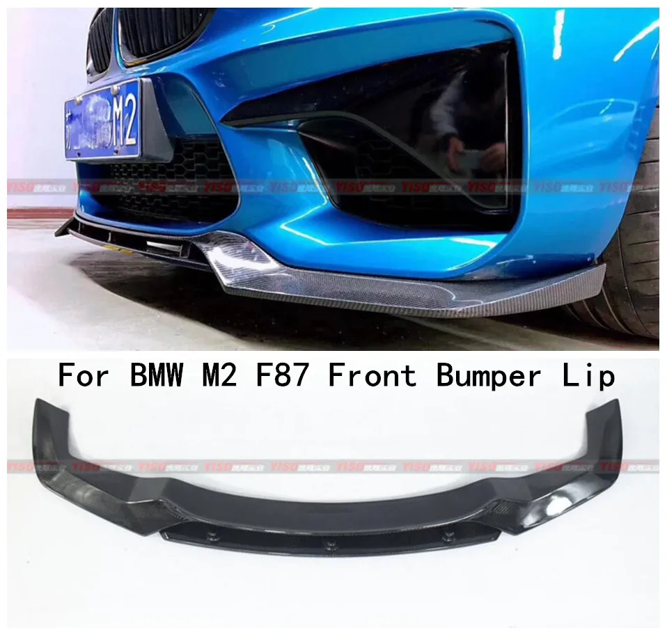 Car Carbon Fiber Front Bumper Lip Spoiler Auto Car Diffuser Fits For BMW M2 F87