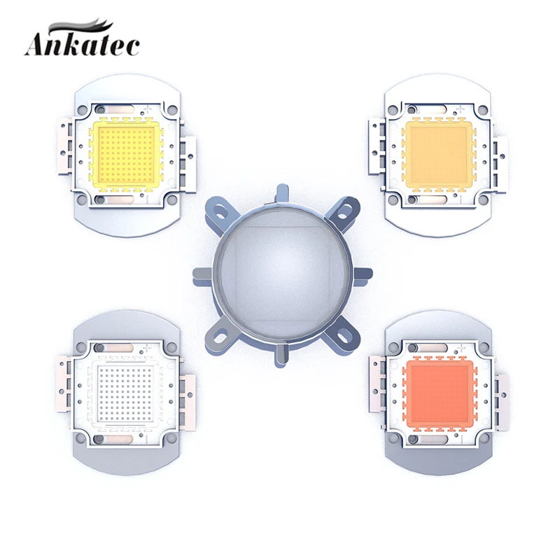 1 set 44mm LED lens Optical glass 60 90 120 degree reflector collimator Fixed bracket 20W 30W 50W 100W COB High Power Chip