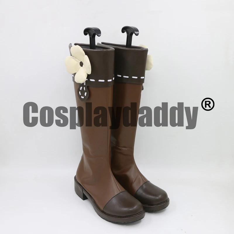 Genshin Impact Mondstadt Knights of Favonius Fleeing Sunlight Klee keli Cosplay Shoes Knee-high Boots C006