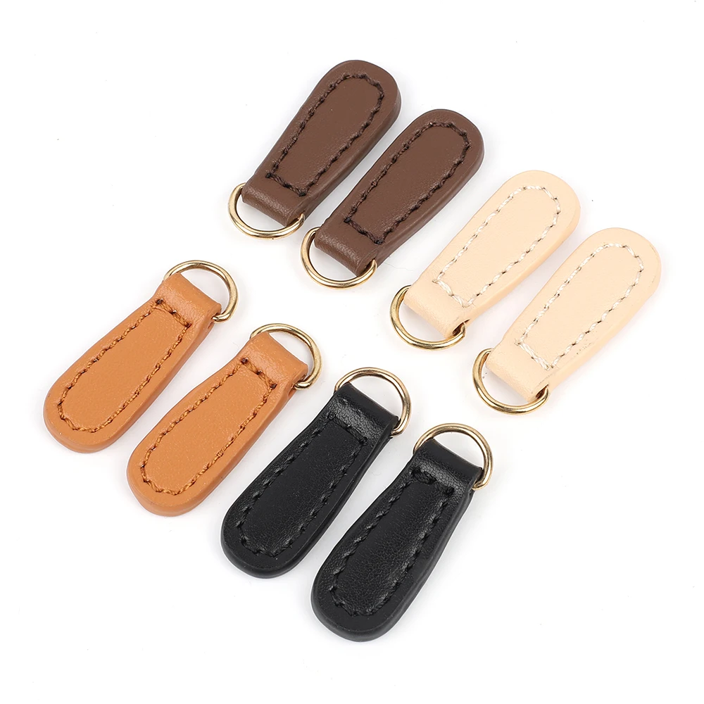 5pcs Luggage Side Clamp Leather Buckle Tabs Shoulder Bag Strap Hang Hook DIY Zipper Puller Manual Purse Accessories