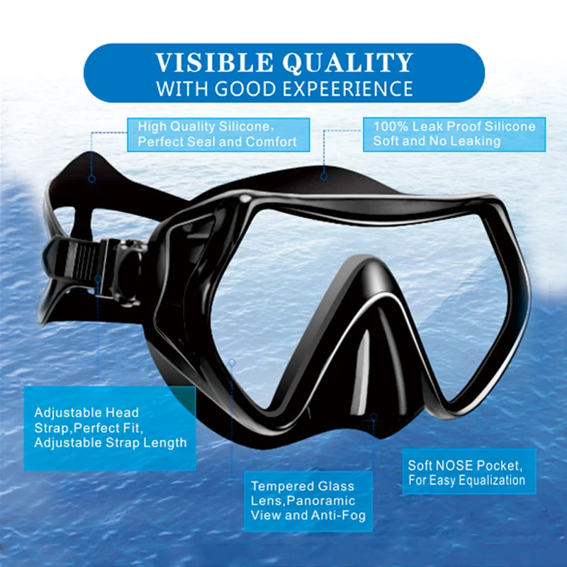 Professionelle Unterwasser-Tauchmaske, Vollständig Trockene Tauchbrille Geeignet für GoPro Kleine Action-Kameras. – Detail 2