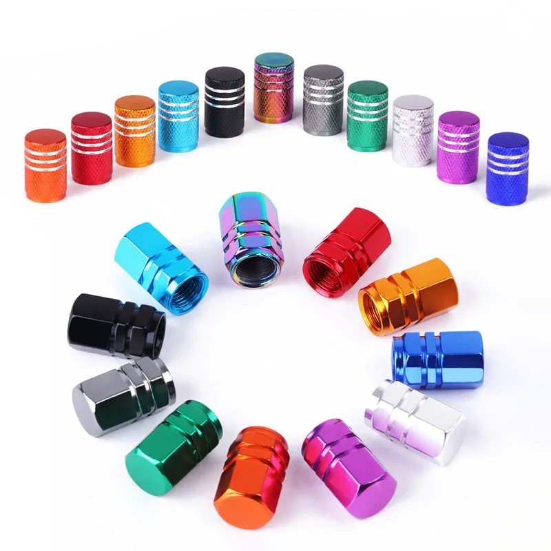 4PCS Bicycle Valve Caps Schrader Valve Caps Cars Motorcycles Trucks Bikes Wheel Tire Valve Stem Covers Bike Bicycle Accessories