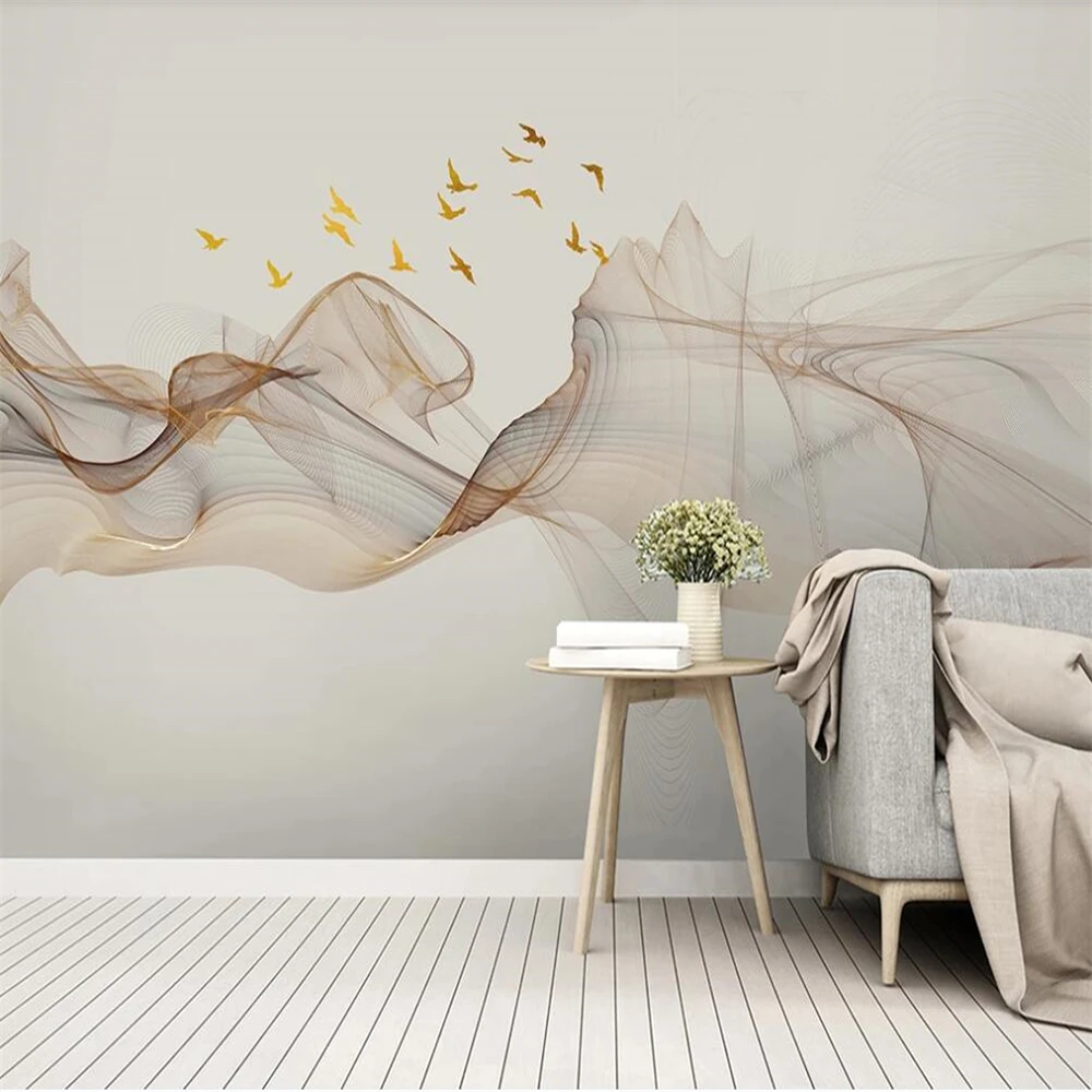 

Milofi custom large wallpaper mural Chinese style abstract ink landscape decorative painting living room background wall