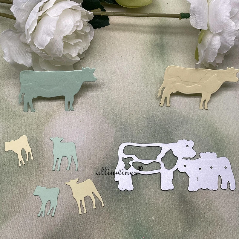 Cow family DIY Craft Metal Cutting Die Scrapbook Embossed Paper Card Album Craft Template Stencil Dies