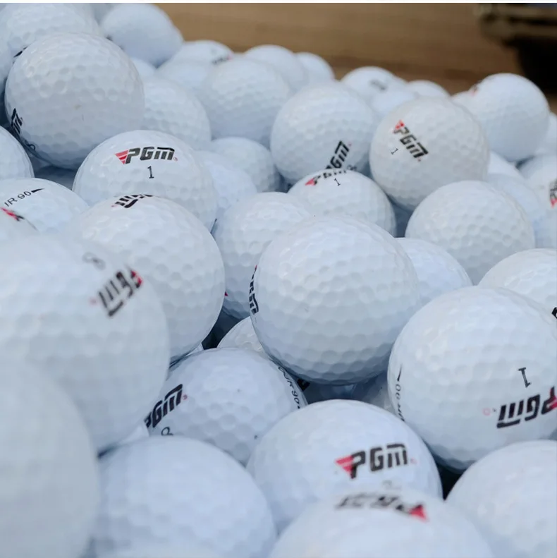 PGM biały piłka golfowa trójwarstwowy piłka do gry z LOGO waga 44g twardość 80 Q002