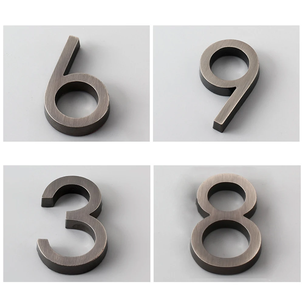 6cm Plated House Door Plaque Address Number Digit Figure Plate Sign Hotel Decor Door Decoration Номер двери