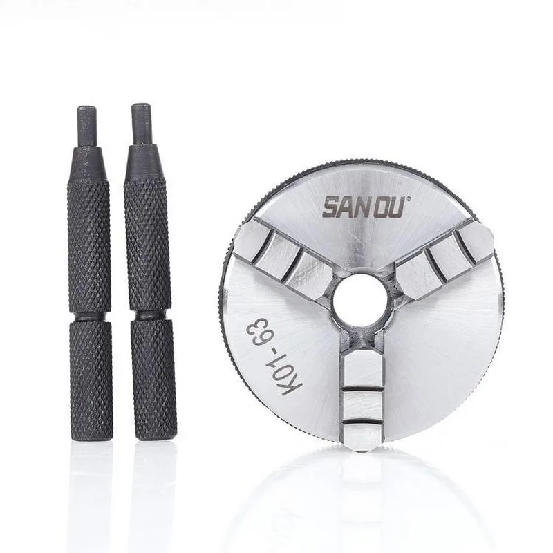 

63mm 2.5" LATHE Chuck three Jaw Manual mini Self-Centering Sanou Chuck K01-63 Thread Mount for CNC Precision Instrument