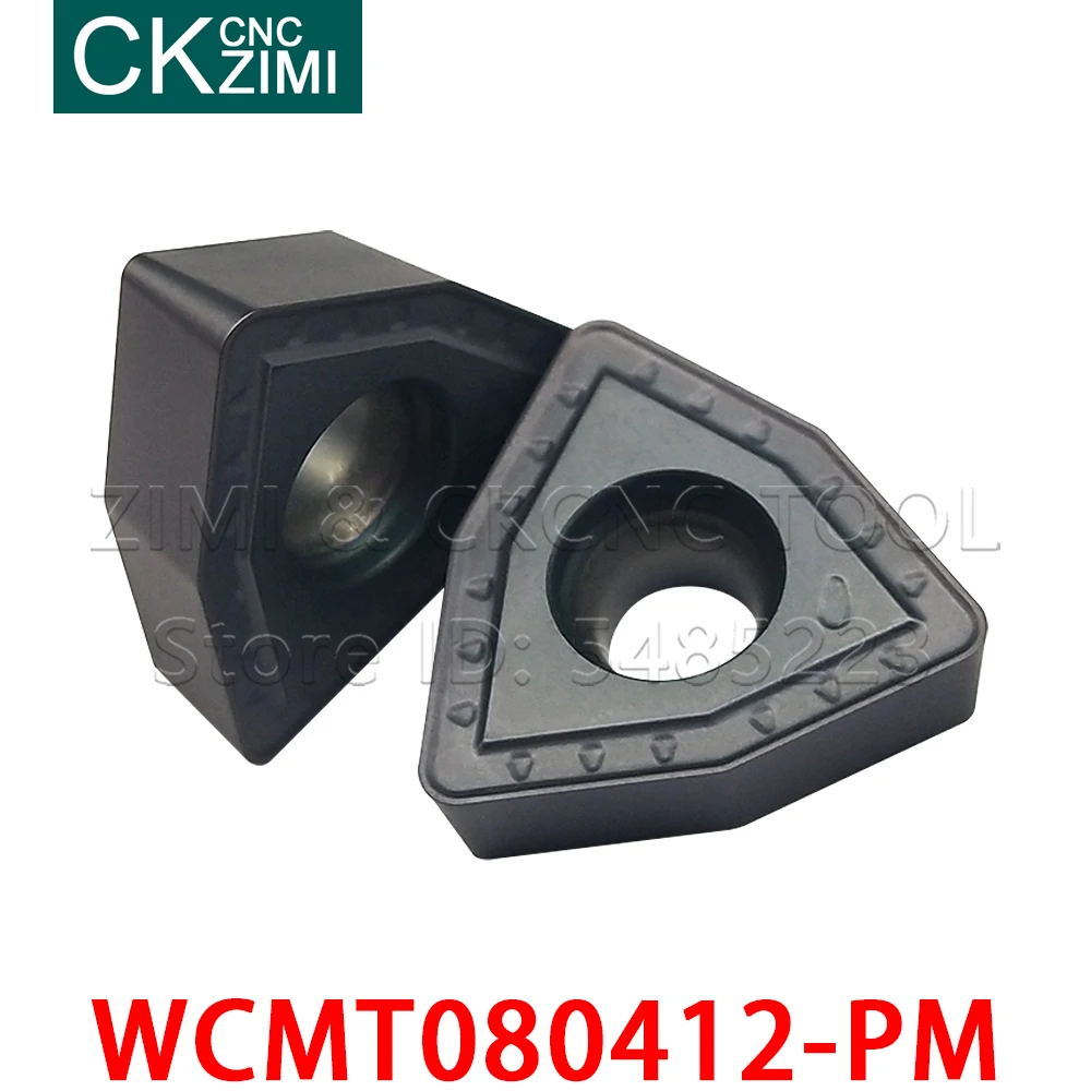 WCMT080412-PM القاطع التنغستن كربيد تحول CNC أداة U الحفر كربيد إدراج WCMT 080412 PM للصلب الفولاذ المقاوم للصدأ الحديد الزهر