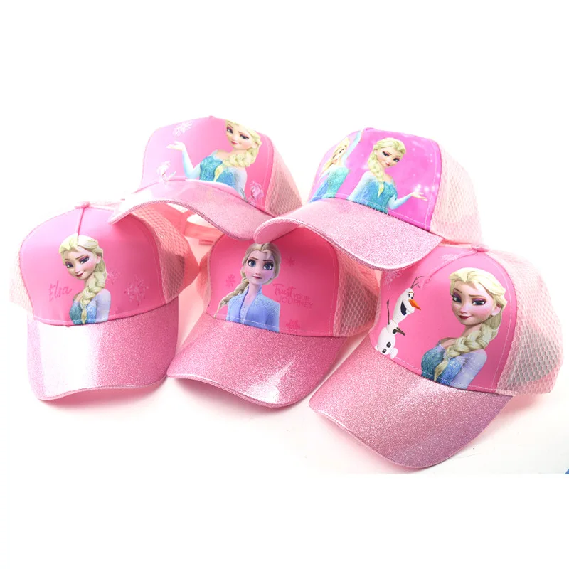 Disney Frozen 2 Elsa Anna Kids Hat Baby Girl Caps Baby Princess Cartoon Cute Baseball Cap Fashion Summer Sun Protection Hat