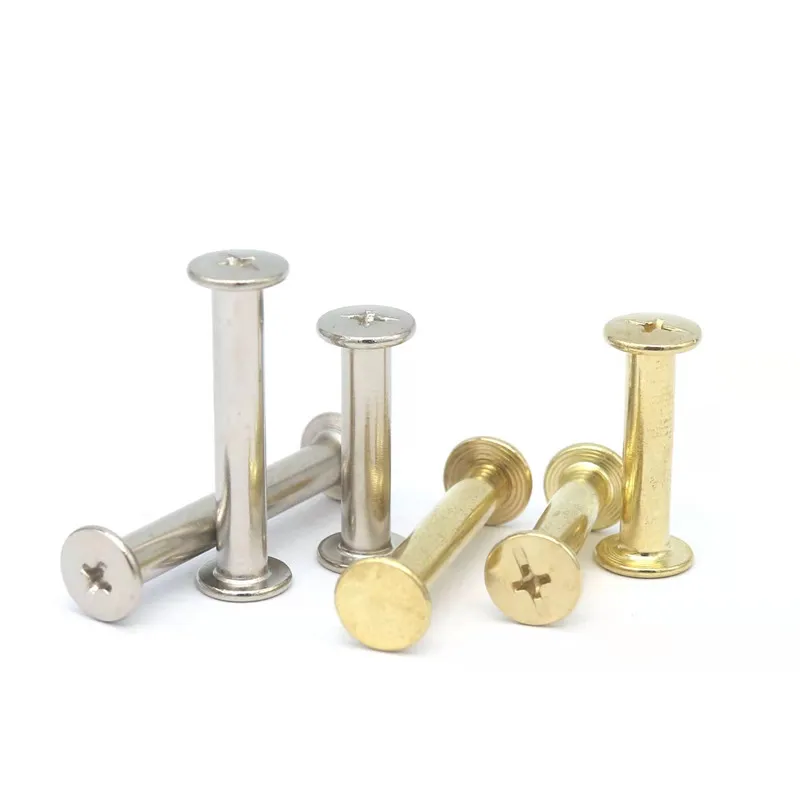 10/20 Pcs M5X(5-50)MM Golden Silver Leather Bag Belt Photo Scrapbook Album Book Post Binding Screw Chicago Screw Nail Rivet Bolt