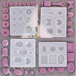 Sewing Button Style Silicone Casting Molds For DIY Resin Buttons Sewing Uv Epoxy Art Craft Handmade Jewelry Making