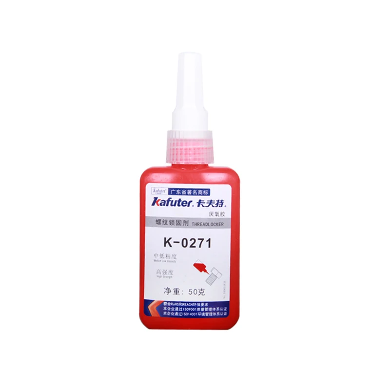 Kafuter 50G K-0271 Schroef Lijm Anaërobe Lijm Draad Vergrendeling Lijm Medium Viscositeit Hoge Sterkte Threadlocker