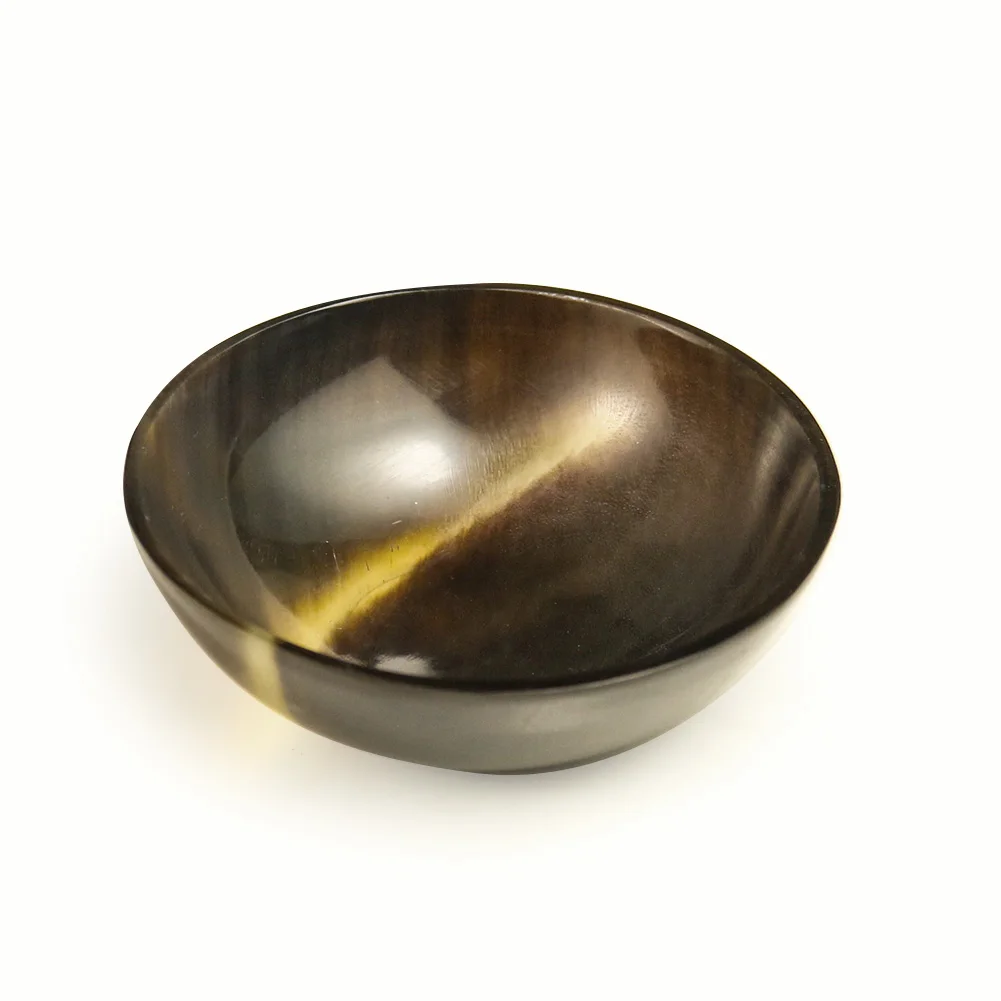 Natural Ox Horn Small Bowl Thick Horn Seasoning Dish Drinking Tea Bowl Soy Sauce Dish Multi-purpose Restaurant Kitchen Tableware