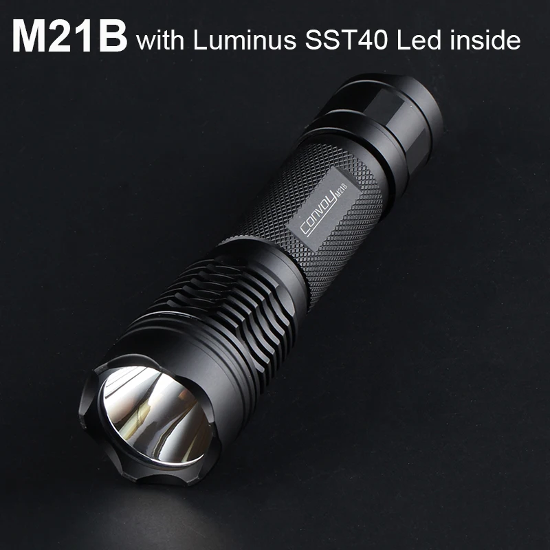 LED Portable Flashlight Convoy M21B with Luminus SST40 EDC Lantern 21700/18650 Torch Camp Lanterna Tactical Powerful Flash Light