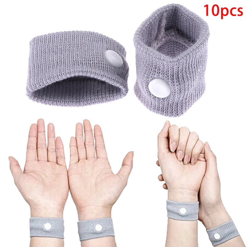 10Pcs/lot Sports Safety Wristbands Wrist Support Carsickness Seasick Anti Motion Sickness Wrist Bands Anti Nausea Wristbands