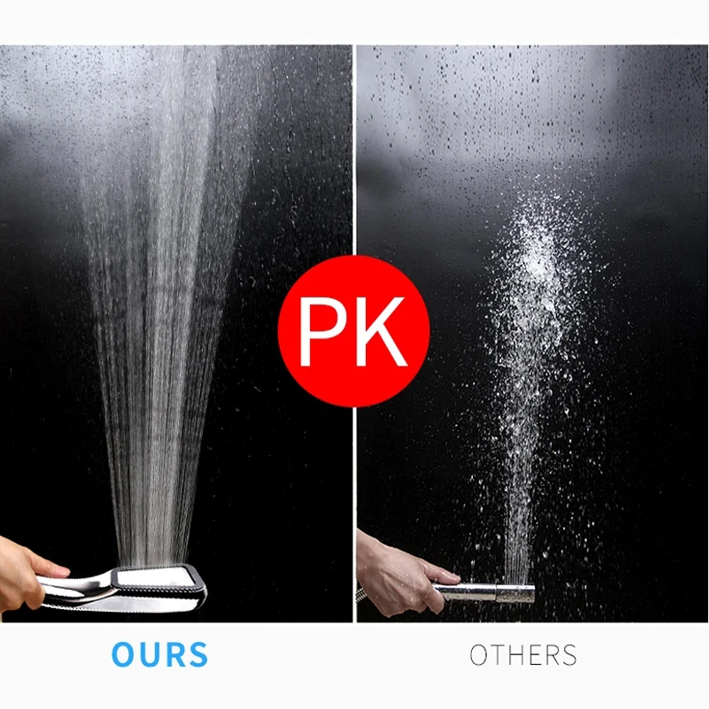 Модернизированная Лейка для душа высокого давления с 300 отверстиями, набор для шланга, экономия воды, аксессуары для ванной комнаты