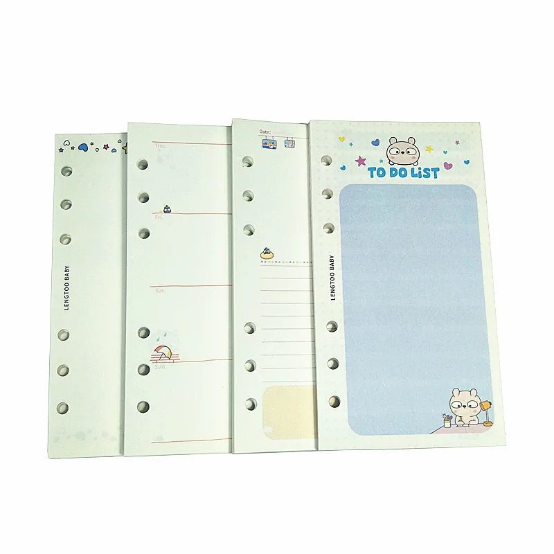 Ring Paper Refill Loose-leaf Binder Inside Page To Do/Weekly/Monthly/Grid Agenda School Stationery