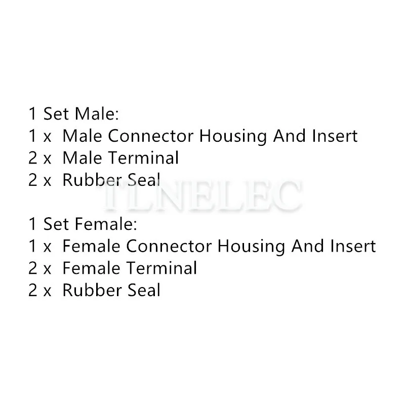 7282-7770-40 7183-7770-40 Abu-abu Tahan Air Adaptor Pria dan Wanita 2 Pin Cara Sealed auto Konektor Listrik