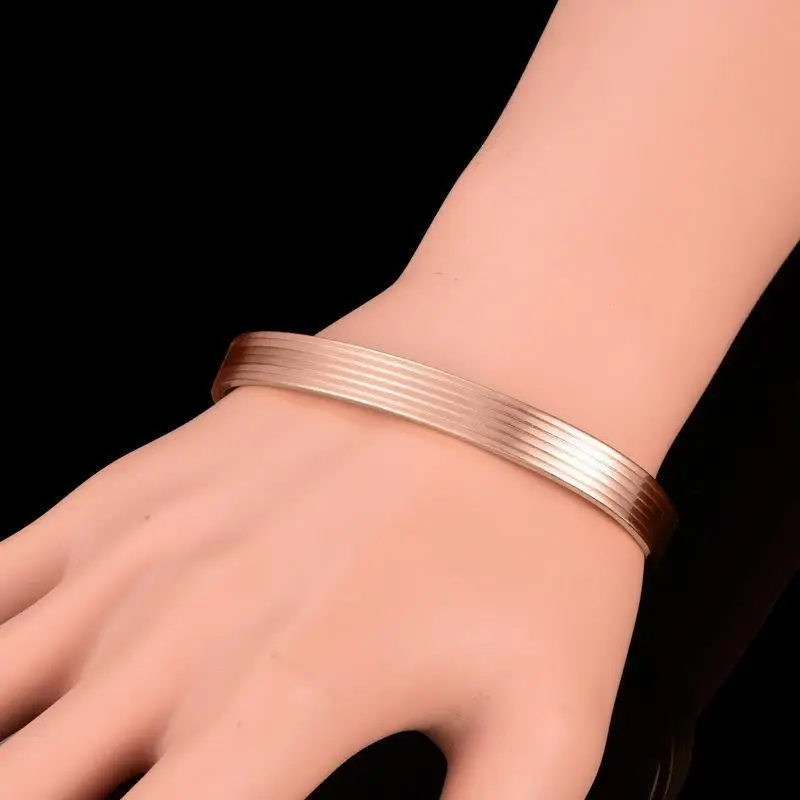 Jewelry Health Care Anti Arthritis Rheumatism Pain Relief Bio Magnetic Copper Color Bracelets Bangles for Women