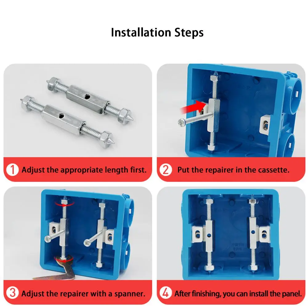 

Metal/Insulation Repair Tool Wall Mount Damage Cassette Repairer Switch Recovery Dark Box Repair Pole Screws Support Rod