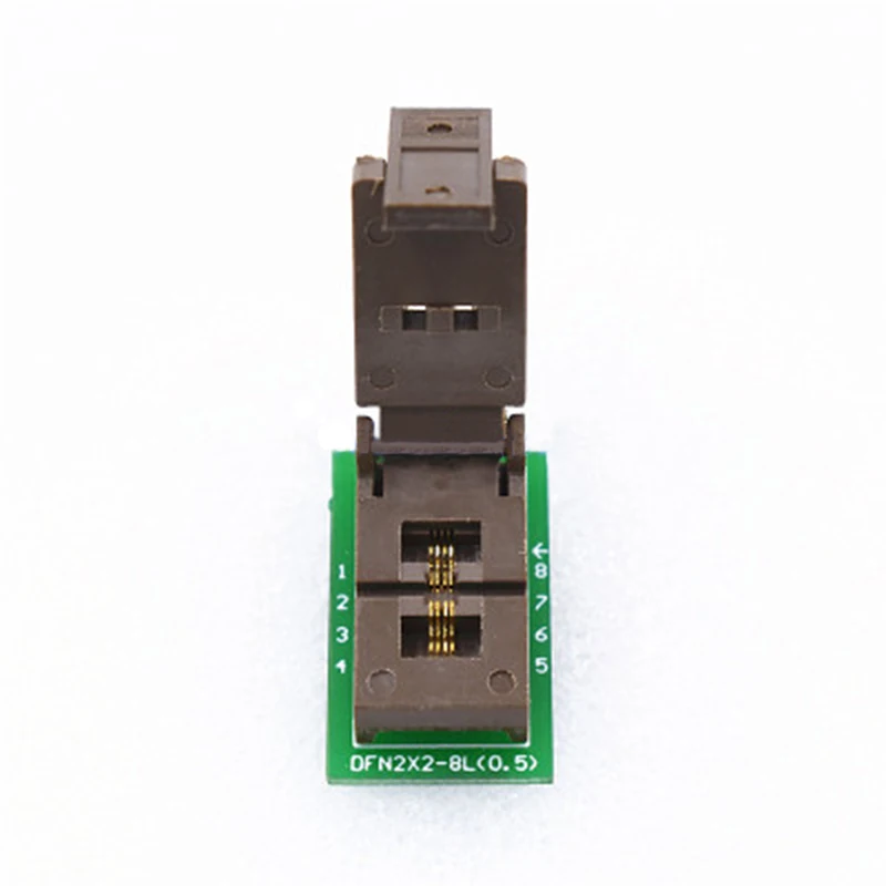 DFN2x2-8L WSON8 QFN8 Programming Socket Pin Pitch 0.5mm IC Body Size 2*2mm Clamshell Test Socket ZIF adapter Kelivn socket