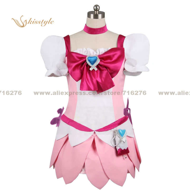 Kisstyle Fashion HeartCatch PreCure! HeartCatch Pretty Cure! Cure Blossom Tsubomi Hanasaki Cosplay Costume,Customized Accepted